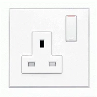 Saklar Rania  Accessories Single UK Switched Socket 13A. in AR or MC