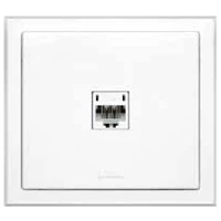 Switch RJ11 Phone Jack-paint 3 Rania Euro type E outlet. black frame. in BB. BC. BN. SB SC. or SN
