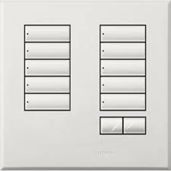 Switch International Seetouch QS Wallstations 10-button with raise-lower. in BB. BC. BN. SB or SC SN.
